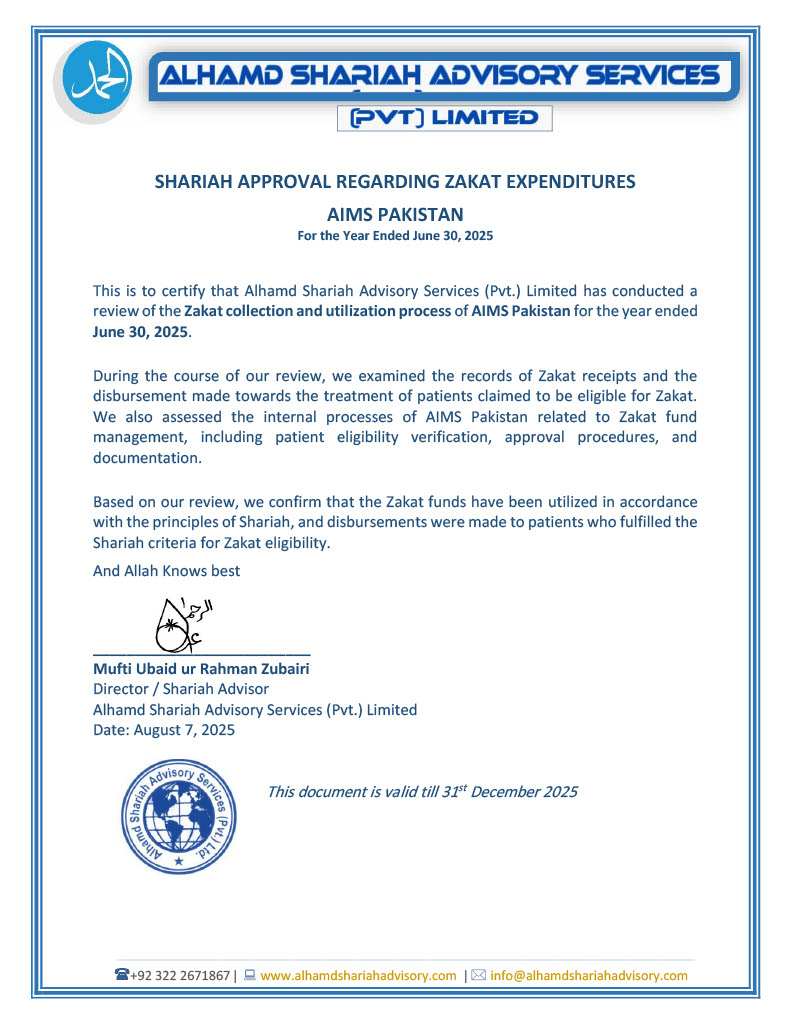AIMS Shariah Certificate AIMS Shariah Certificate
